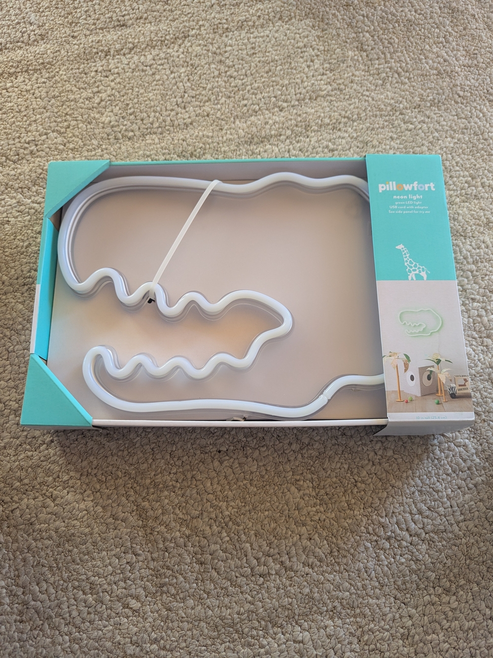 NWT. Pillowfort NEON Dinosaur Head Light. NITB.
